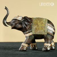 玄关摆设泰国大象摆件招财风水象 创意树脂工艺品家居客厅摆饰