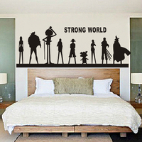 海贼王墙贴纸 动漫卡通儿童墙纸贴画卧室床头浪漫画路飞墙壁贴纸