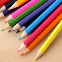 韩国创意文具 可爱儿童绘画彩色铅笔18色 学生美术涂鸦填色笔批发
