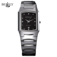 BENSLY/宾时力 正品新款男士钨钢手表 超薄防水石英表腕表
