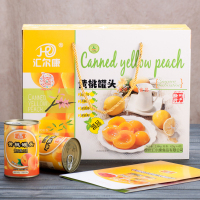 糖水黄桃罐头礼盒  出口韩国新鲜水果对开罐头6罐*425g/整箱 包邮