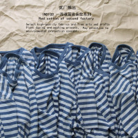 贰厂出品 【现货】INDIGO POCKET TEE 蓝染条纹口袋T恤