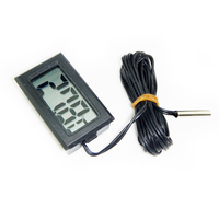 菲比特T110数字显示数显温度计NTC传感器配套两粒纽扣电池1米探头