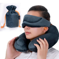 商旅宝旅游三宝套装自动吹充气飞机u型枕头护颈枕头便携颈椎靠枕