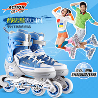 动感溜冰鞋成人儿童轮滑鞋 成年男女旱冰鞋滑冰鞋可调帆布鞋