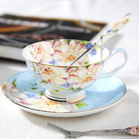 咖啡杯套装欧式骨瓷茶具套装陶瓷咖啡杯套装奢华金边创意下午茶具