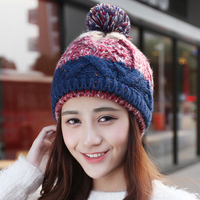 冬季女帽子针织毛线帽可爱韩版潮时尚加厚月子冬天保暖套头护耳帽