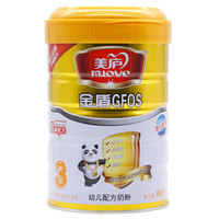 美庐 金盾GFOS进口奶源幼儿配方奶粉罐装3段900克