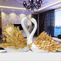 欧式家居软装饰品天鹅摆件时尚现代客厅摆设创意实用高档结婚礼物