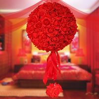 鑫航 婚房布置装饰大红色花球 婚礼挂饰套餐   婚庆用品 新房拉花
