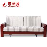 爱绿居 沙发床1.8米 1.5米 新中式沙发 木质沙发床 全实木沙发床