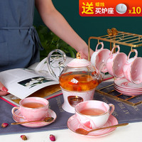 花茶茶具套装玻璃煮水果茶泡花茶壶茶杯陶瓷北欧式英式下午茶茶具