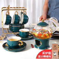 花茶茶具套装北欧式煮水果花茶壶茶杯耐热玻璃陶瓷英式下午茶茶具