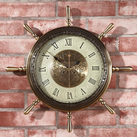 美式舵手钟表时钟家用欧式客厅挂表新中式创意石英钟表大号挂钟