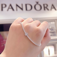 Pandora正品代购潘多拉925银光环网球手链599416C01节日礼物