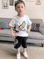 一件包邮2018年夏季新款男女儿童潮牌宝宝童装香蕉猴子短袖T恤