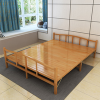 竹床折叠床单人家用成人经济型木板床双人午休午睡床实木简易凉床