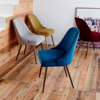 北欧设计师金色铁艺休闲椅咖啡厅椅西餐餐椅粉色公主椅子金属靠背