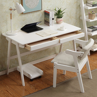 北欧实木书桌简约电脑台式桌家用卧室儿童中小学生写字台学习桌子