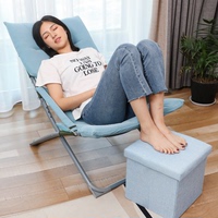 居家卧室折叠椅简易小型躺椅办公室午睡午休阳台冬季懒人便携超轻