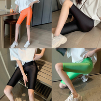 夏季女装新款纯色运动瑜伽裤五分短裤显瘦高腰裤子紧身外穿打底裤