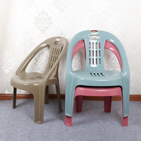 加厚儿童塑料小靠背椅防滑餐椅扶手椅幼儿园椅家用矮茶几坐椅凳子