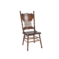 欧式总统书房单人餐椅实木办公牛角小木靠背温莎椅餐厅座木头椅子