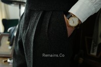 Remians 1920s复古粗花呢西装双摺高腰长裤英国进口纯羊毛