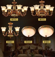 欧式客厅吊灯美式复古餐厅灯复式楼别墅奢华大气古典全屋套餐灯具