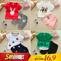 拍下16.9 女童夏装套装2018夏季婴儿童女宝宝短袖1-3岁韩版两件套