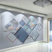 北欧电视背景墙纸3d立体现代简约几何壁画客厅卧室影视墙大气装饰