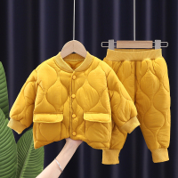 男童棉衣儿童棉服轻薄款宝宝两件套装保暖秋冬季帅气2022新款时髦