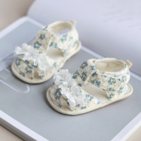 婴儿凉鞋女宝宝软底夏季幼儿学步鞋包头1岁公主鞋6到12个月布鞋七