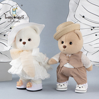 TeddyTales莉娜熊熊崽白裙马甲套装连衣裙中号熊着替娃衣绅士男装