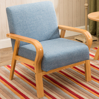 单人沙发卧室北欧布艺小房间改造懒人休闲网红简易日式靠背椅子