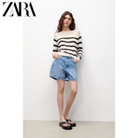 ZARA新款 女装 基本款条纹毛衣针织衫 1509015 043