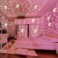 夜光贴星星3D立体墙贴网红卧室ins小房间饰品出租屋改造装饰用品