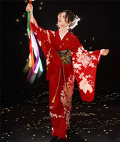 和服女正装传统秋季红色日式和风中国风摄影旅拍写真神明少女和服