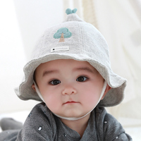 宝宝帽子秋冬0-3-6-18个月婴儿遮阳帽秋天盆帽男女儿童渔夫帽冬天
