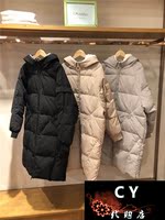 拉夏贝尔7m2018冬装新款韩版中长款连帽加厚羽绒服外套女70010900
