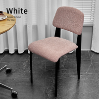 关于白北欧铁艺书桌椅字靠背小户型家用餐椅现代简约网红梳妆凳子