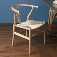 北欧现代实木简约餐椅 白蜡木休闲家用靠背木椅 肯尼迪椅 中式y椅