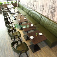 定制卡座沙发桌椅组合冷饮奶茶店现代清新创意咖啡厅简约餐厅座椅