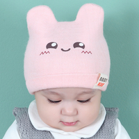 婴儿帽子春秋冬韩版宝宝帽0-3-6-12个月幼儿胎帽新生儿毛线男女童