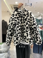 果果家韩国东大门代购2022年夏季新款女装洋气豹纹毛绒绒宽松外套