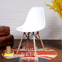 伊姆斯椅现代简约创意洽谈办公椅北欧餐椅休闲家用靠背实木书桌椅