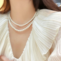 韩国fever同款珍珠项链女轻奢小众设计感高级颈链质感锁骨链配饰