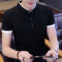 韩版t恤男夏季短袖男士polo衫休闲纯色打底衫男半袖潮流纯棉衣服