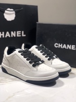 Chanel香奈儿 22女士双C字母Logo黑白休闲圆头熊猫拼色平底鞋女鞋