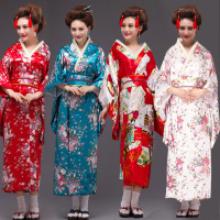 日本女式正装礼服裙COS写真摄影樱花舞蹈动漫表演装传统浴衣和服